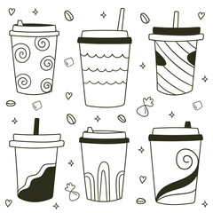 Coffee plastic cups