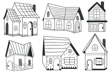 House vector illustration. Houses collection. Vector house and building
