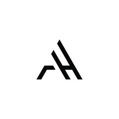ah latter vector logo abstrack