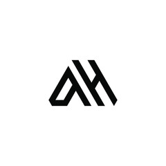 ah latter vector logo abstrack