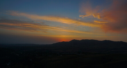 Mountain view at sunset
