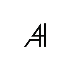 ah latter vector logo abstrack