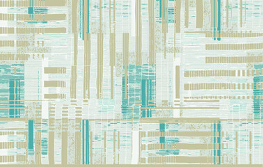 Obraz premium Weave effect contemporary abstract retro fabric check texture area rug, carpet, seamless pattern design 