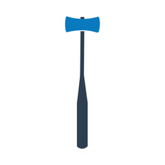 Color medical hammer tool icon. Simple editable eps vector usable for web and print items.