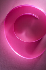 Obraz premium pink ribbon on a pink background