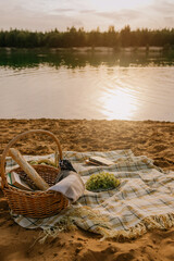 picnic on the lake shore