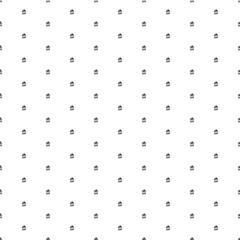 Square seamless background pattern from geometric shapes. The pattern is evenly filled with small black bonfire symbols. Vector illustration on white background