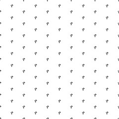 Square seamless background pattern from geometric shapes. The pattern is evenly filled with small black palm trees symbols. Vector illustration on white background