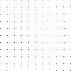 Square seamless background pattern from geometric shapes are different sizes and opacity. The pattern is evenly filled with small black beach symbols. Vector illustration on white background