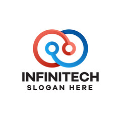 Infinity Technology Gradient Logo Design