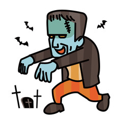 フランケンシュタインの全身イラスト