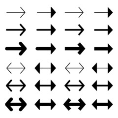 スタンダードな一本矢印の右向きのセット