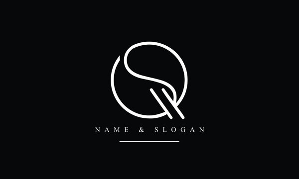 SQ, QS, S, Q abstract letters logo monogram