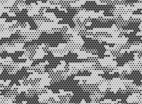 
Digital camouflage hexagonal vector gray background, modern new clothing fashion. Seamless pattern.