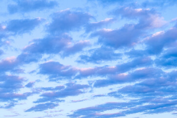Evening sky at sunset. Heavenly beautiful background.