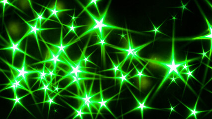 Fototapeta premium SKY GREEN STAR STOCK IMAGE BLACK BACKGROUND