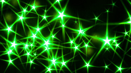 Fototapeta premium SKY GREEN STAR STOCK IMAGE BLACK BACKGROUND