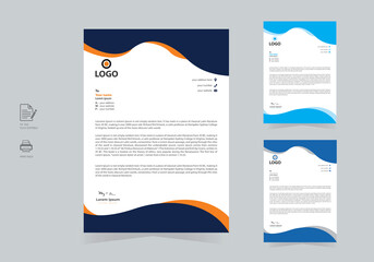 Obraz premium Letterhead design template. Modern and Elegant business corporate design vector file. Adobe Illustrator