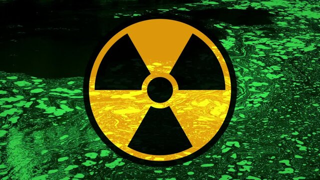Green Toxic Waste And Nuclear Symbol Composite