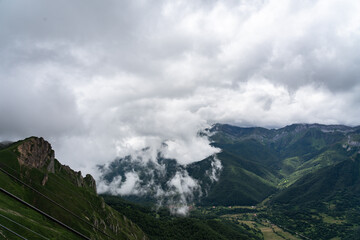 Fototapeta na wymiar Fuentede in Picos de Europa mountain, Cantabria, Spain.