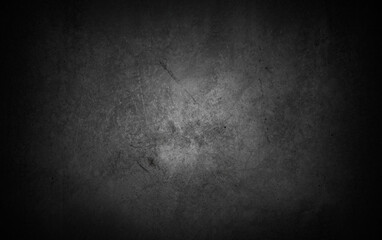 Old wall texture cement dark black gray  background abstract grey color design are light with white gradient background.