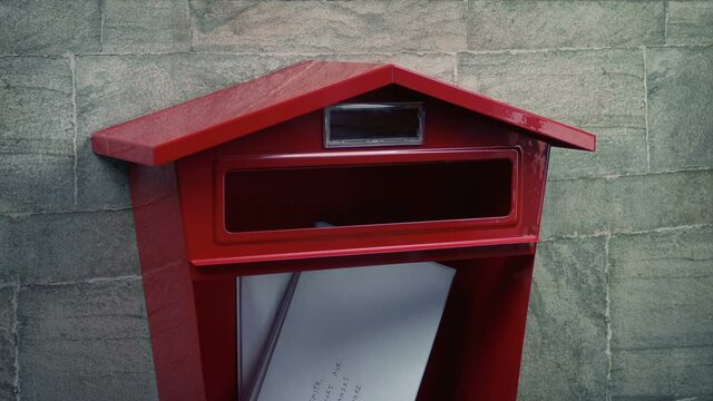 Letter Box Is Opened And Mail Taken Out