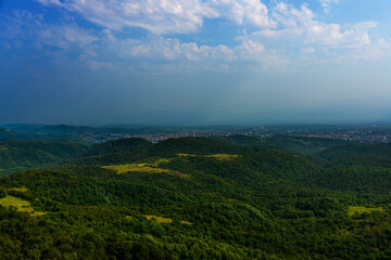 SATAPLIA, KUTAISI, GEORGIA: Beautiful view from the observation deck of the surroundings and the city of Kutaisi.