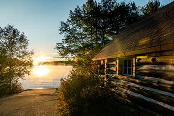 Sunrise at the cabin 
