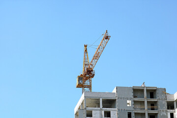 tower crane on a construction site	