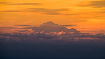 sunset in the mountains