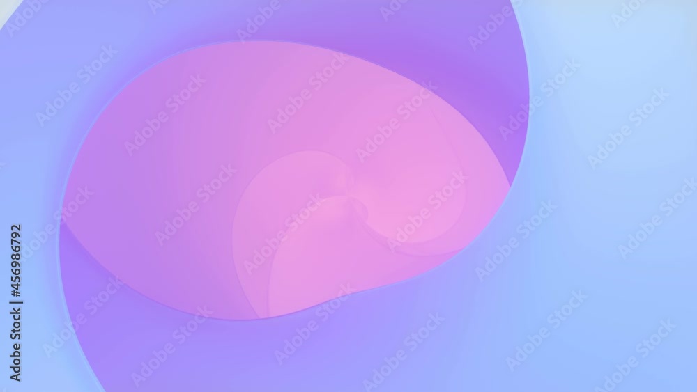 Poster Abstract wavy motion tunnel. Trendy iridescent template 3d render loop animation