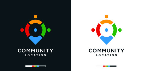 Community location logo design template