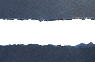 blue torn paper with white copy space