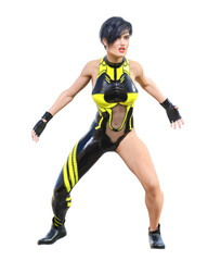 Obraz premium 3D comics cosplay anime girl.