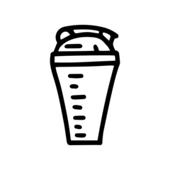 Sport shaker line vector doodle simple icon