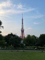 Tokyo tower day and night.