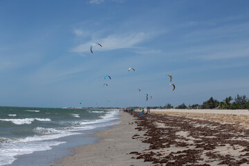 kitesurf over the sea