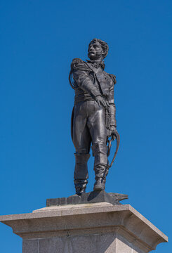 Colmar, France - 09 06 2021: General Rapp monument by Bartholdi