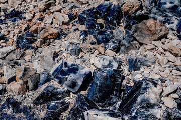 obsidian lava flow