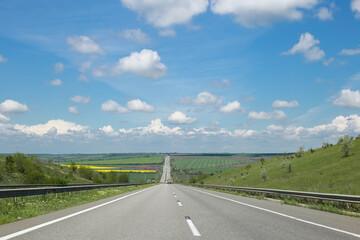 Empty road and blue sky