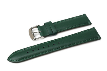 Leather watch strap