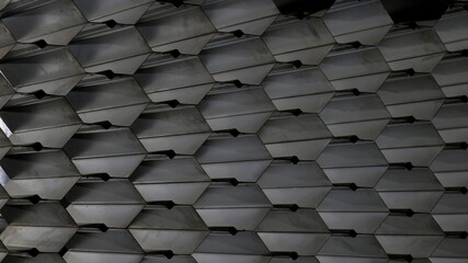 Fototapeta premium iron lattice in the form of honeycombs
