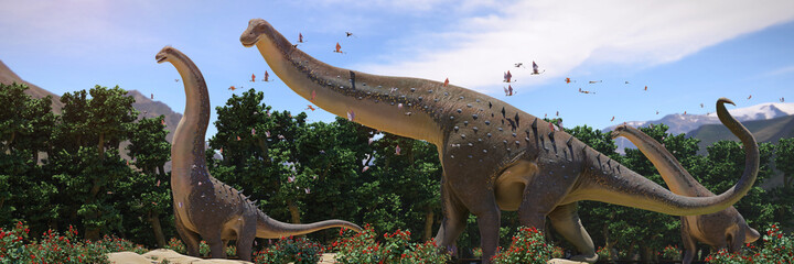 Alamosaurus, group of dinosaurs from the Late Cretaceous period © dottedyeti