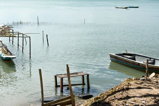 Caboto beach in the city of Candeias, Bahia. State historic place.