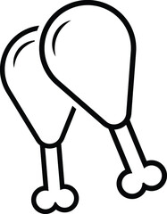 Chicken leg  vector icon design