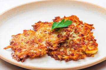 still life of potato pancakes