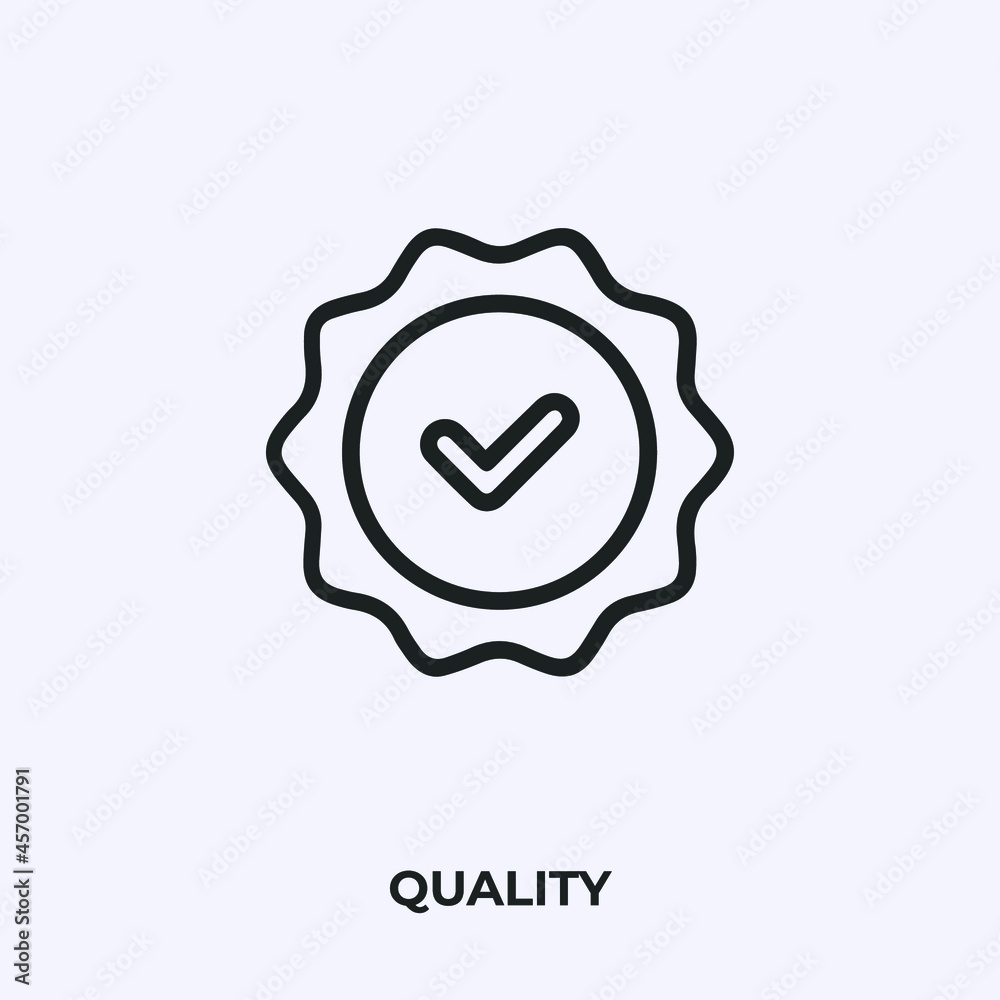 Poster quality icon vector. linear style sign for mobile concept and web design. quality symbol illustratio