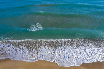 Amazing beach with azure water. View of   sand on turquoise beach in North West, Crete island,...