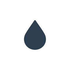 Fototapeta premium water drop solid flat icon. vector illustration