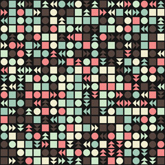 Fototapeta premium Abstract Geometric Pattern generative computational art illustration